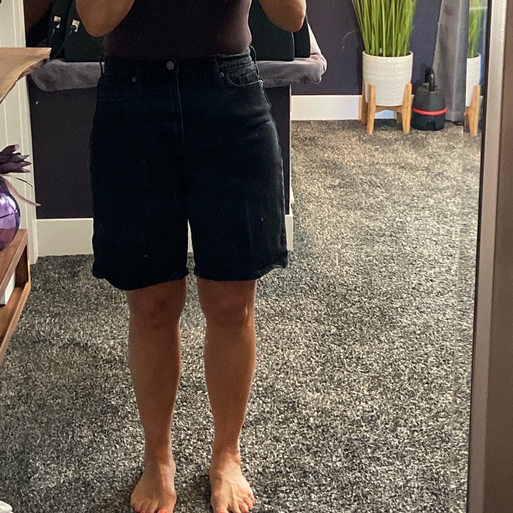 Banana Republic Black Denim Bermuda Shorts